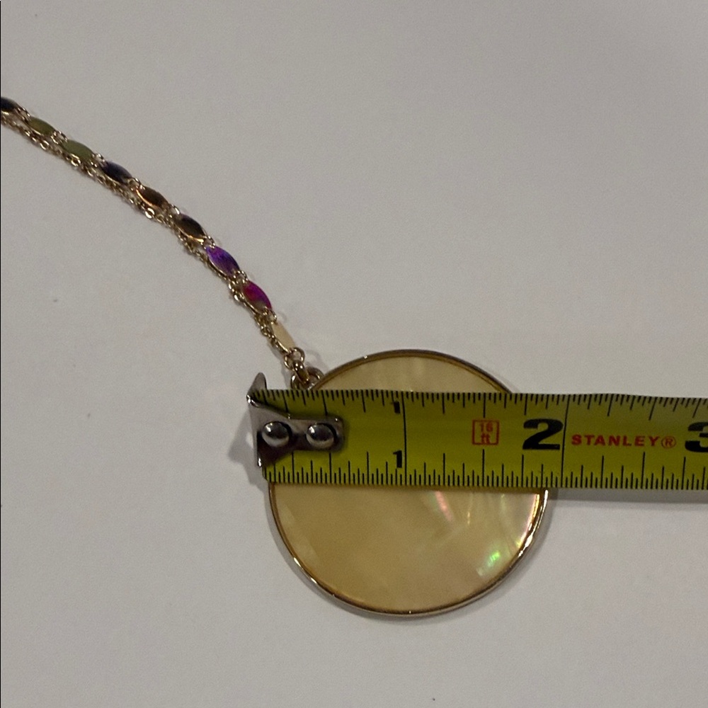 NWT Anthropologie Iridescent Pendant Necklace - Picture 8 of 10
